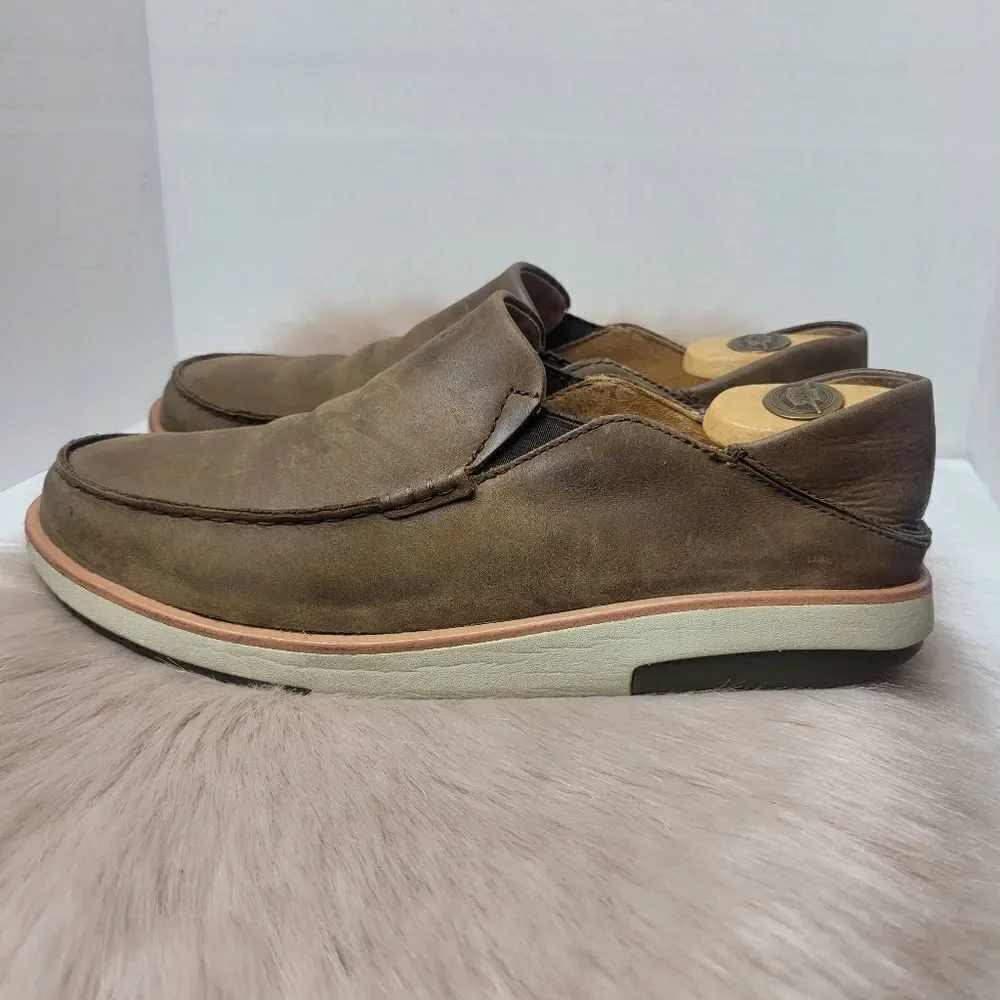 Olukai Kalia Nubuck Leather Slip On Beach Sneakers Men's Shoe Size 9